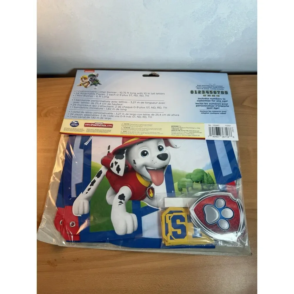 Paw Patrol Adventures Puppy Dog Cartoon Birthday Party Decoration Letter Banners
